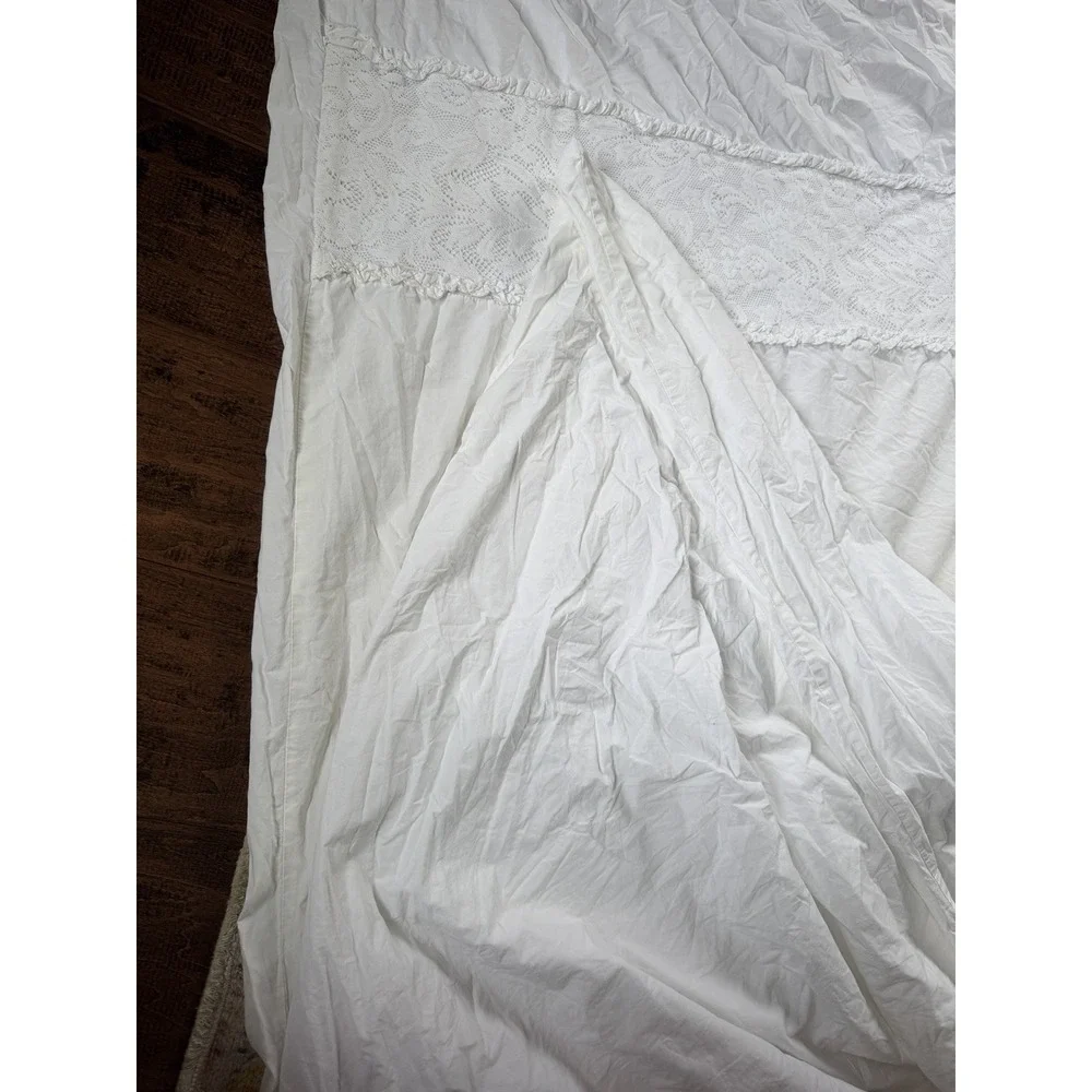 Simply Shabby Chic White‎ King Duvet Ruffle Cottage Core